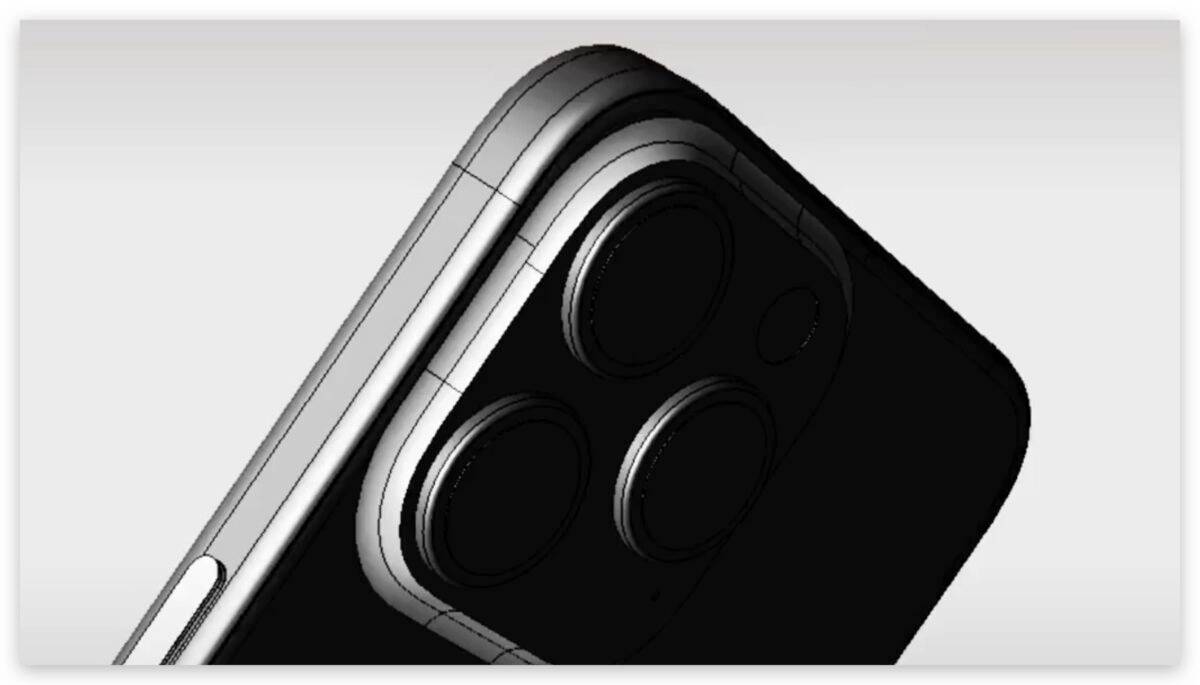 iPhone 15 Pro 又一份 CAD 设计图外流，音量键从两颗变一颗