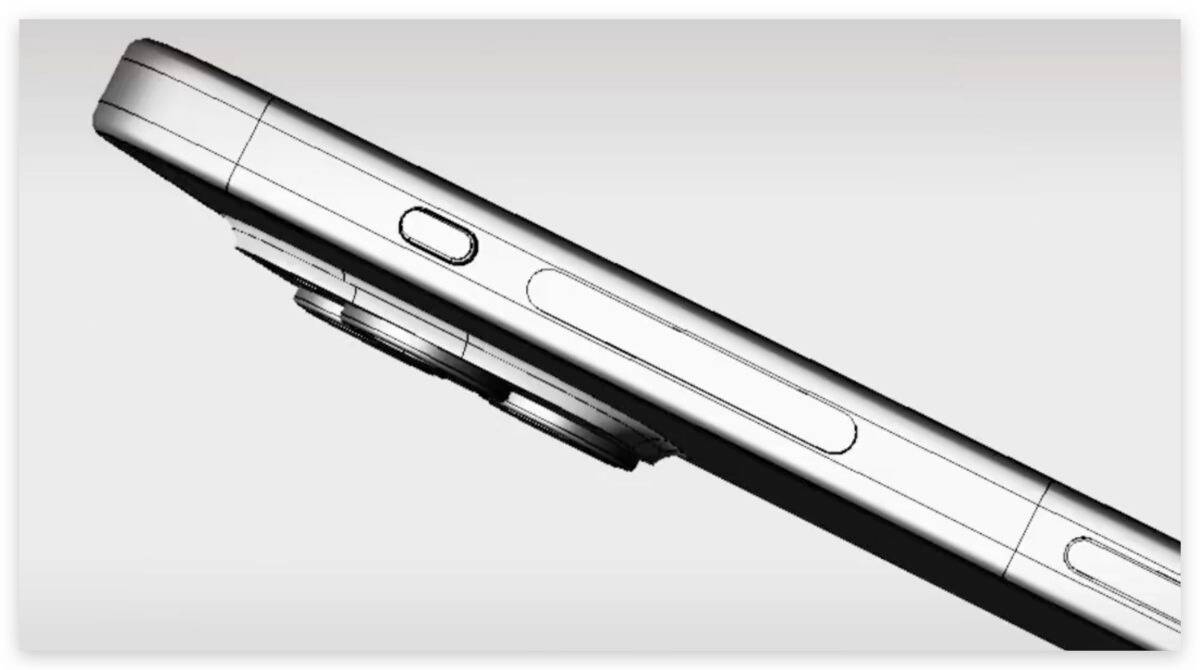 iPhone 15 Pro 又一份 CAD 设计图外流，音量键从两颗变一颗