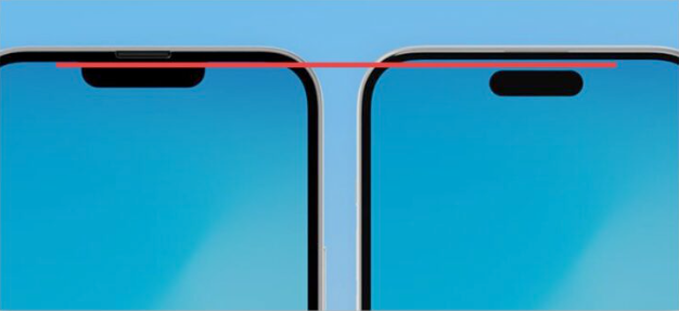 一图看懂iPhone 15的窄边框和iPhone 14边框差别多少