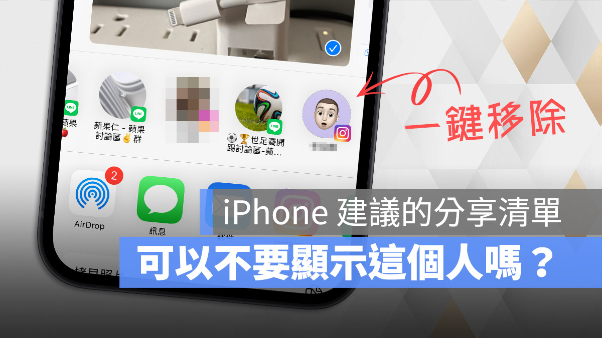 iPhone 分享功能小技巧：在分享选单中取消不常用的分享对象